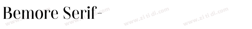 Bemore Serif字体转换
